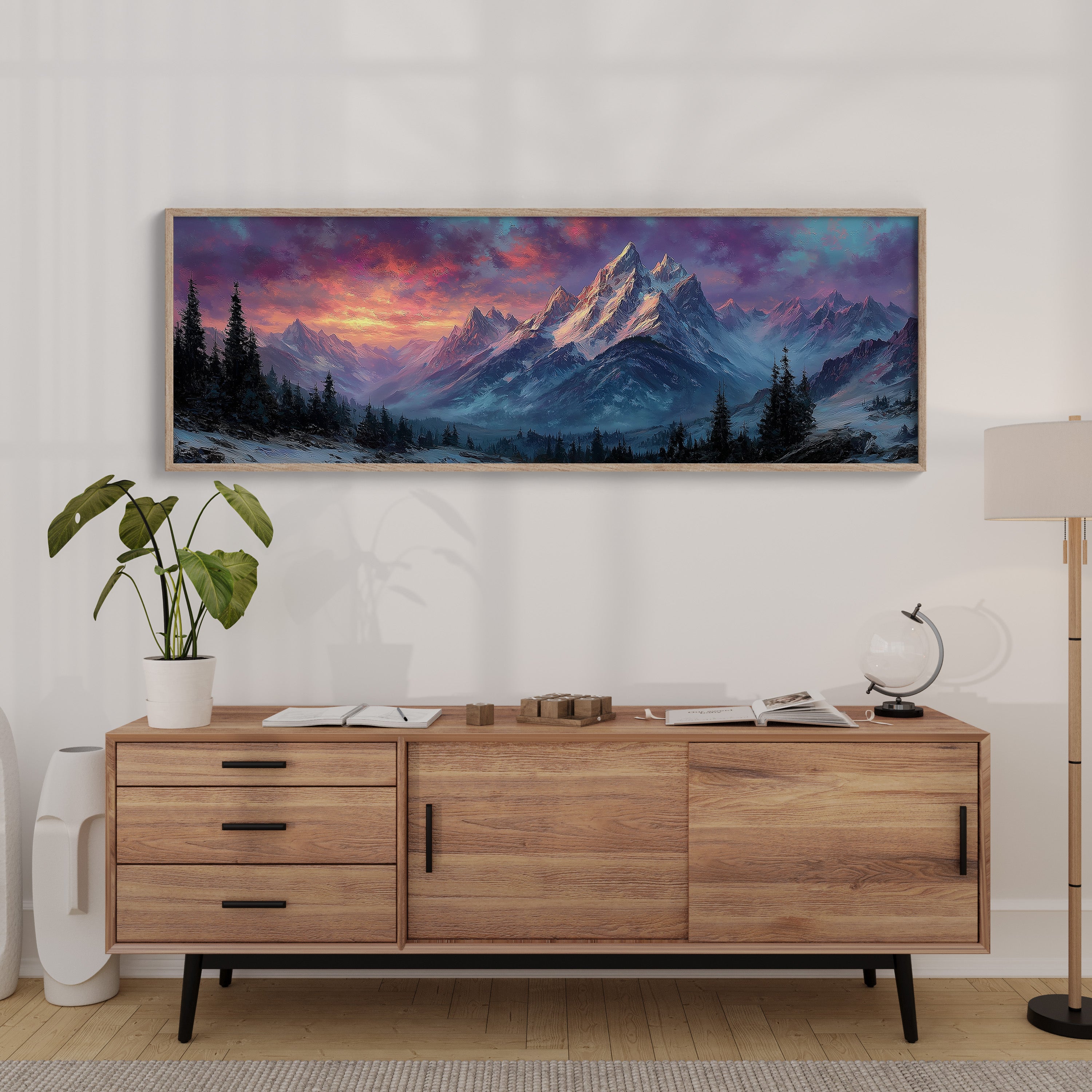 Dawn Fire on Winter Peaks