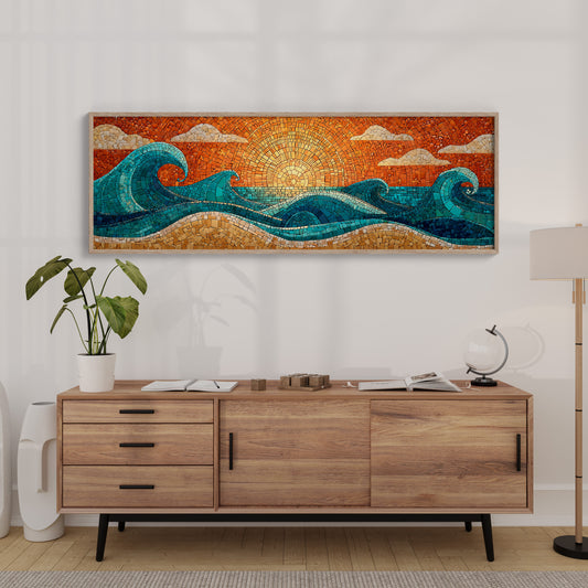 Sunrise Waves in Mosaic Light