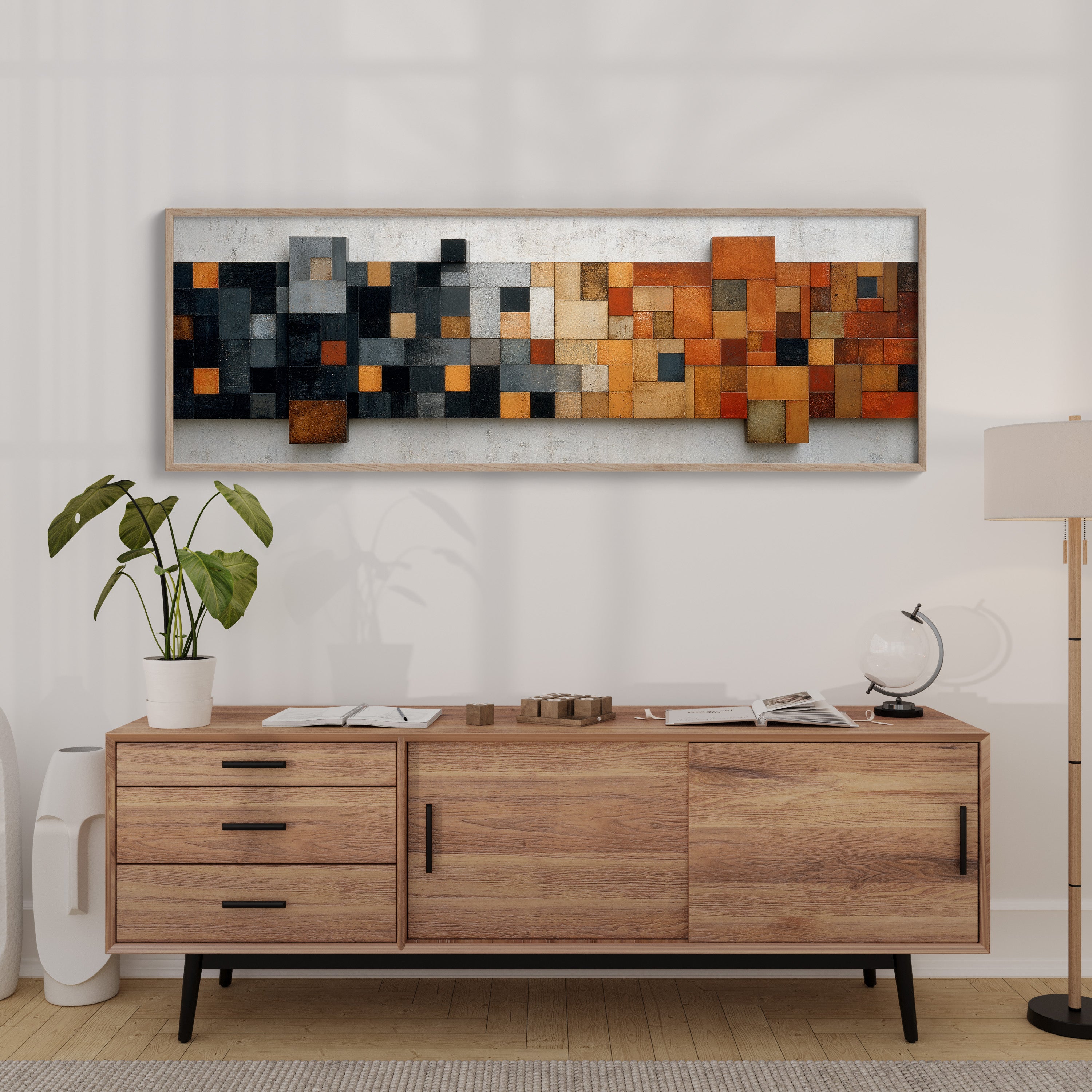 Rust and Charcoal Mosaic