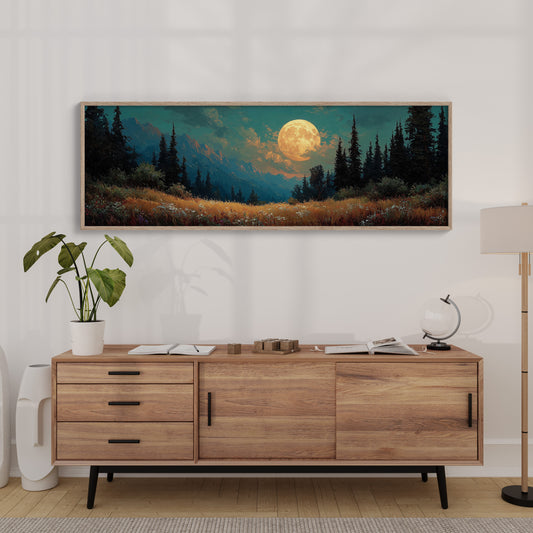 Moonrise Over the Wild Meadow