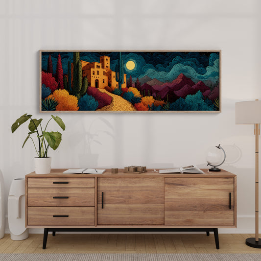 Moonlit Road to the Desert Villa