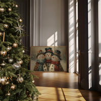 Three Smiles in Falling Snow