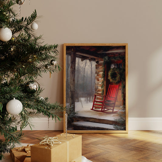 Red Rocker in Winter Quiet