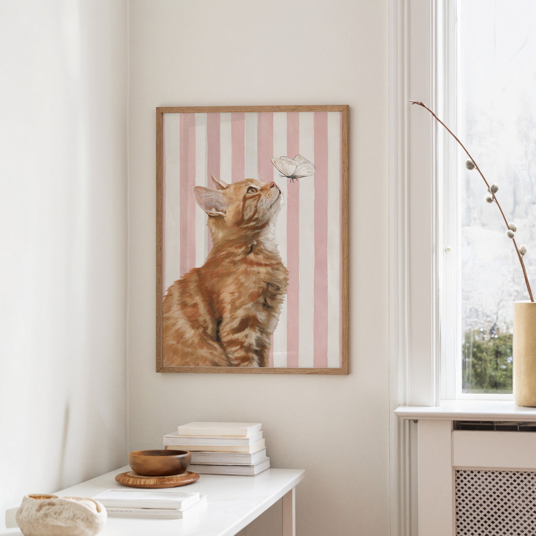 Whispers Beneath Blush Stripes