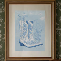 Porcelain Boots In Blue