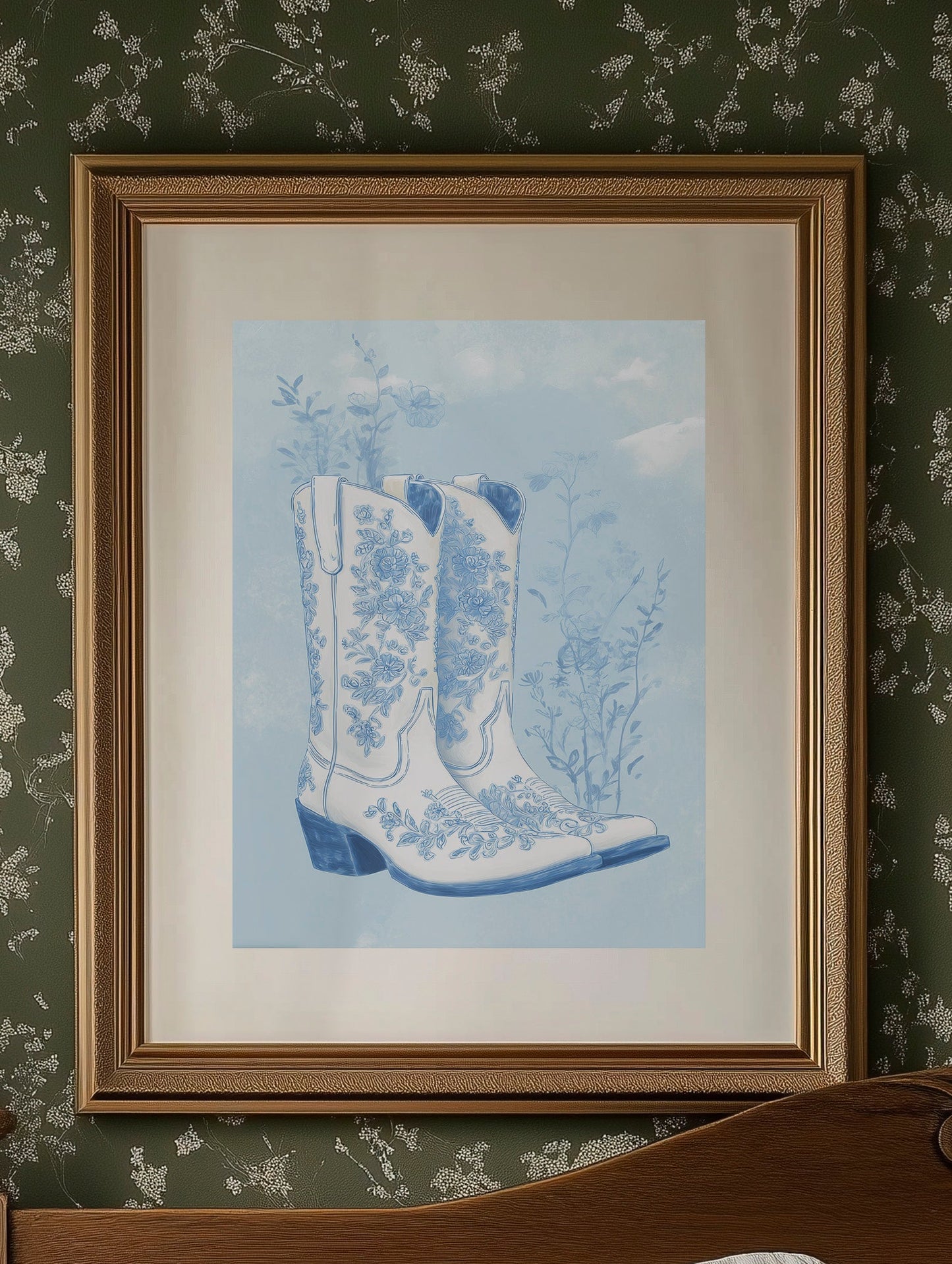 Porcelain Boots In Blue