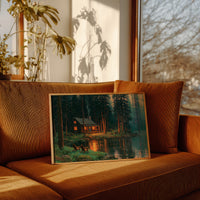 Cabin Glow, Two Empty Chairs