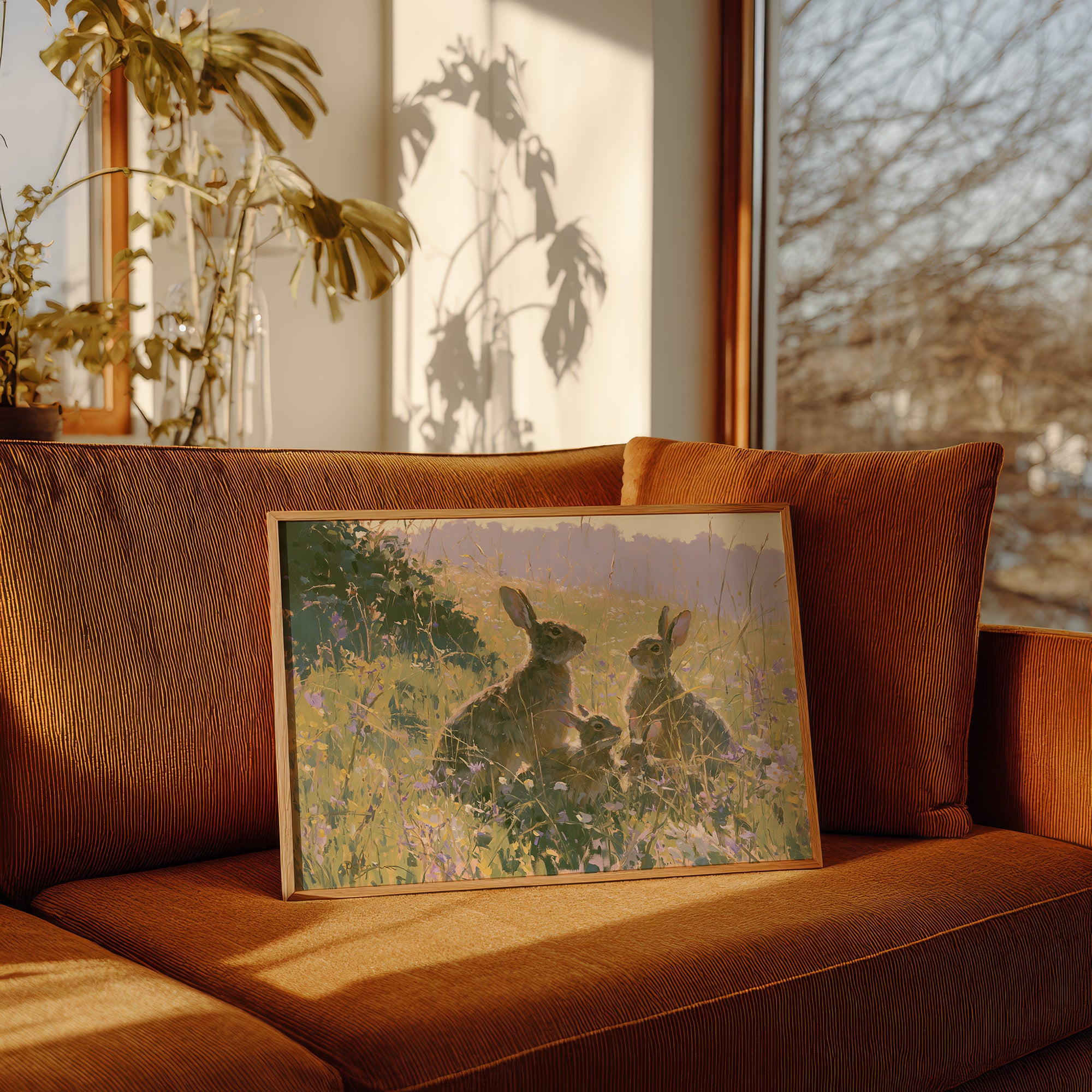 Rabbits, Golden Meadow Light