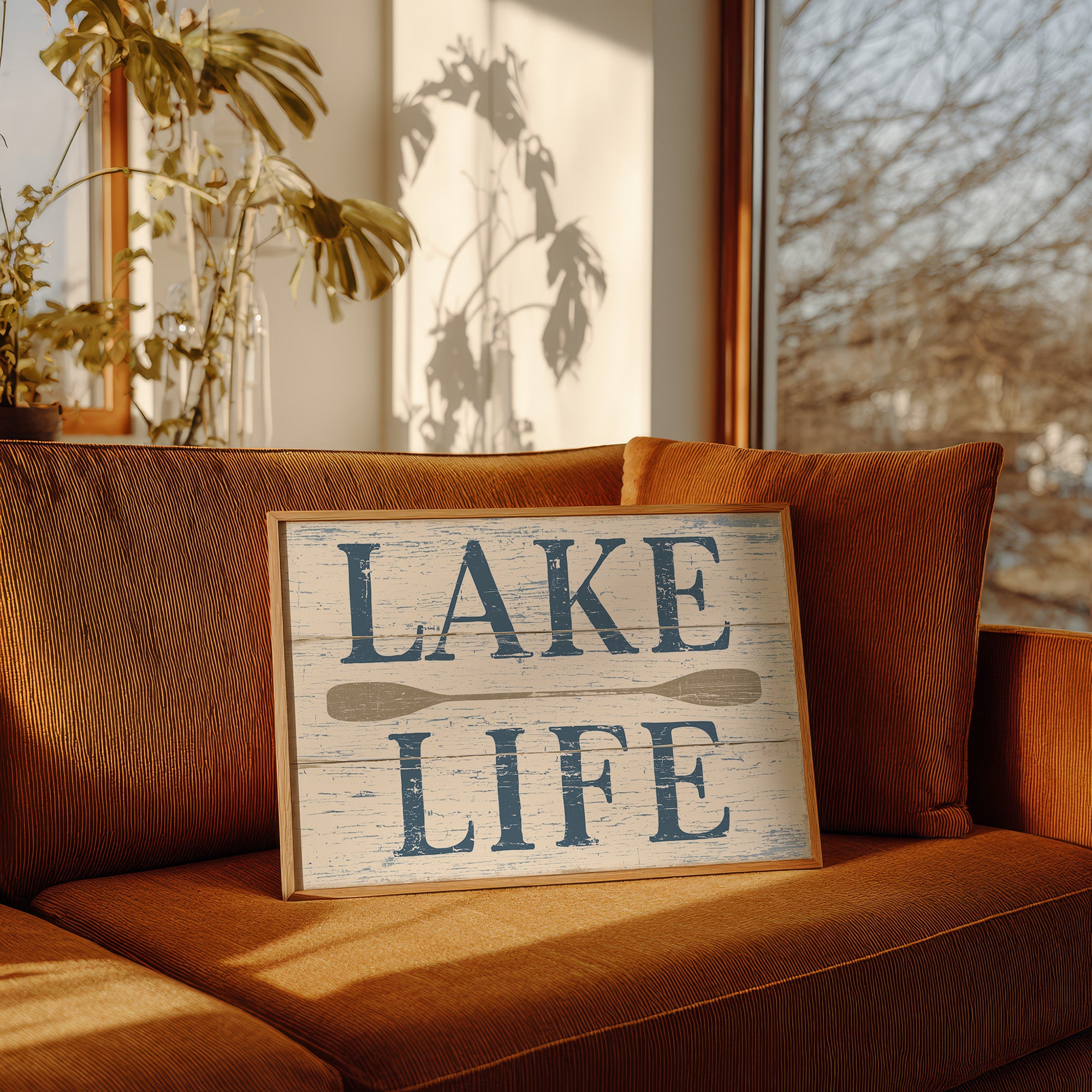 Lake Life, Weathered Sign