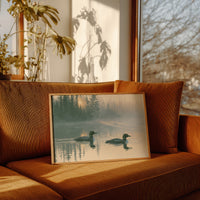 Loons, Misty Dawn Ripples