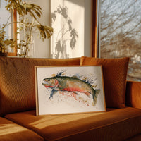 Trout, Watercolor Splash