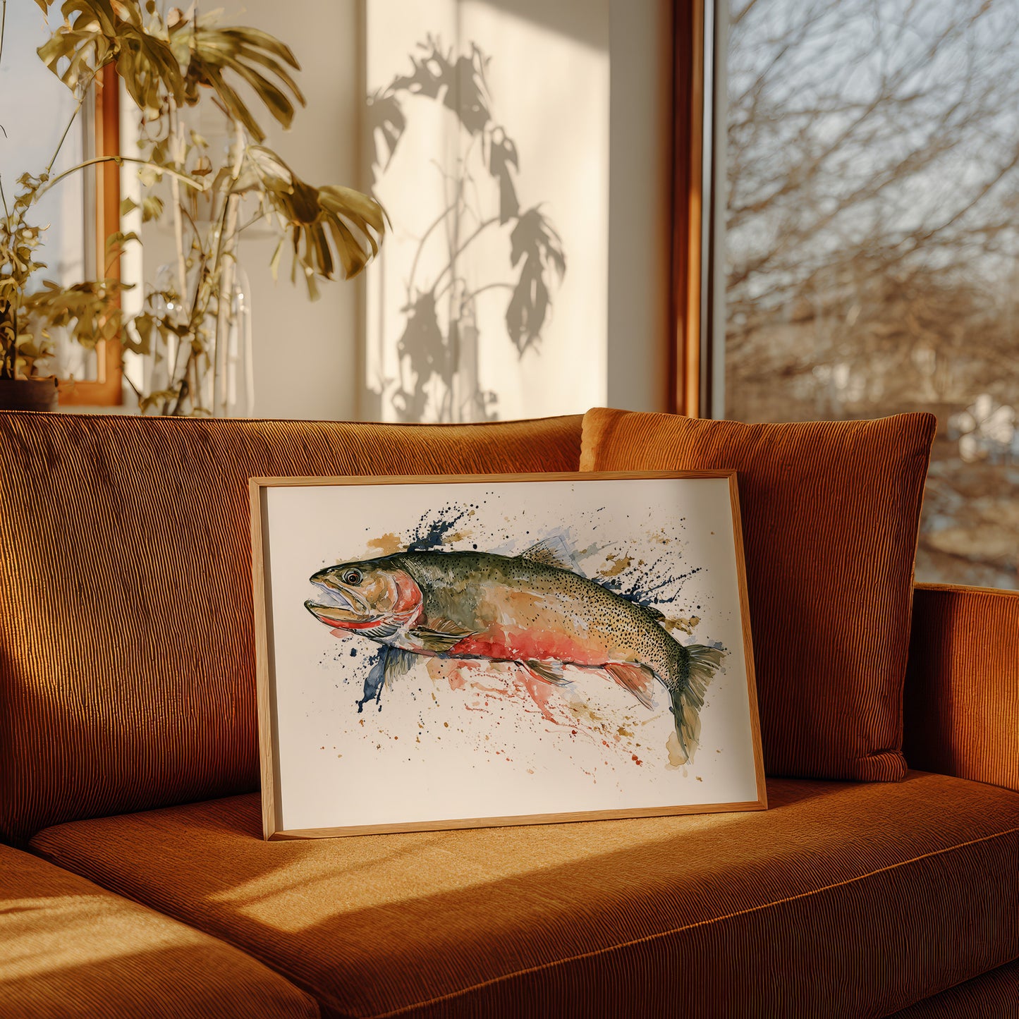 Trout, Watercolor Splash