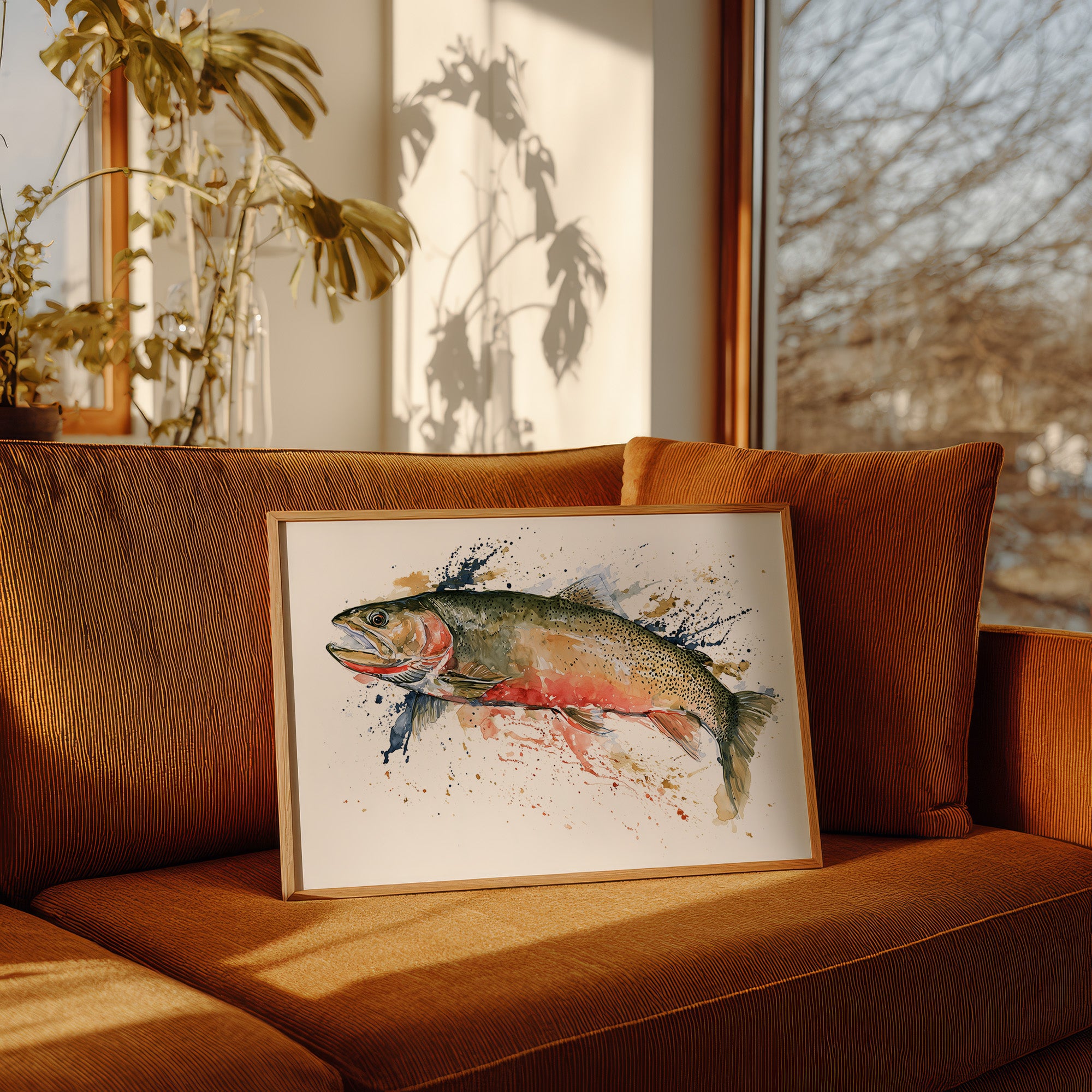 Trout, Watercolor Splash