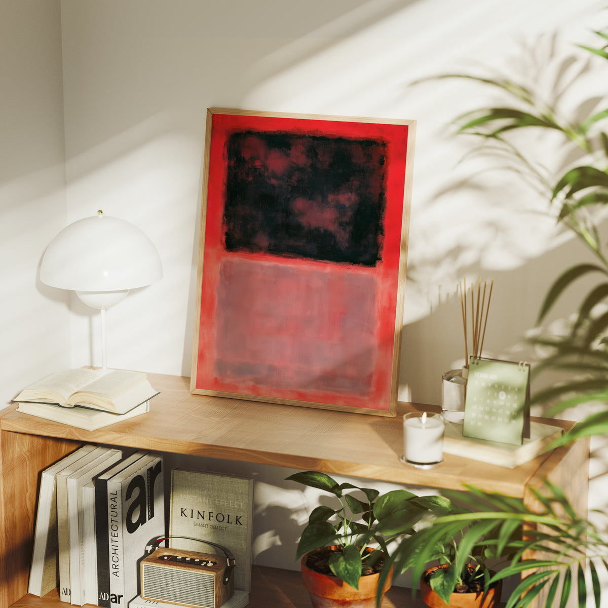 Red Black Color Field Study