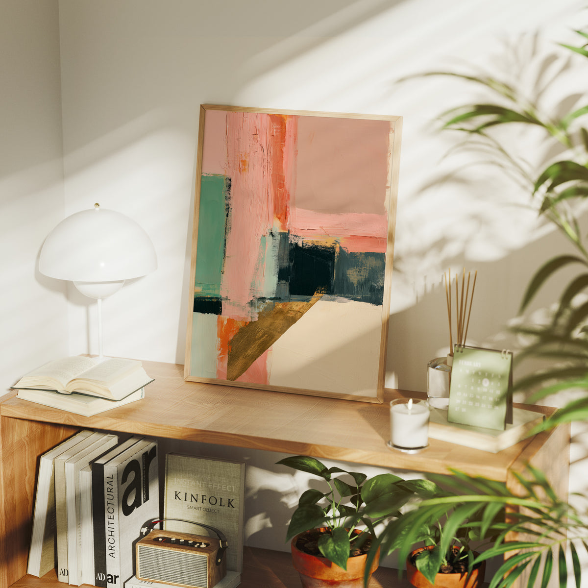 Blush Mint Gold Color Block