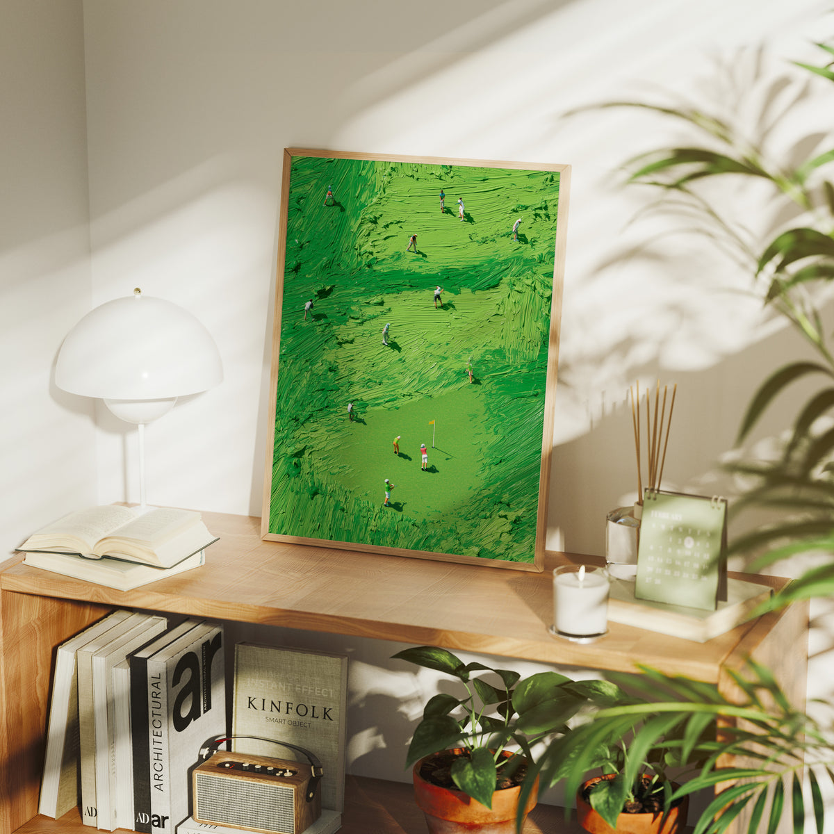 Aerial Golf Course Palette Knife