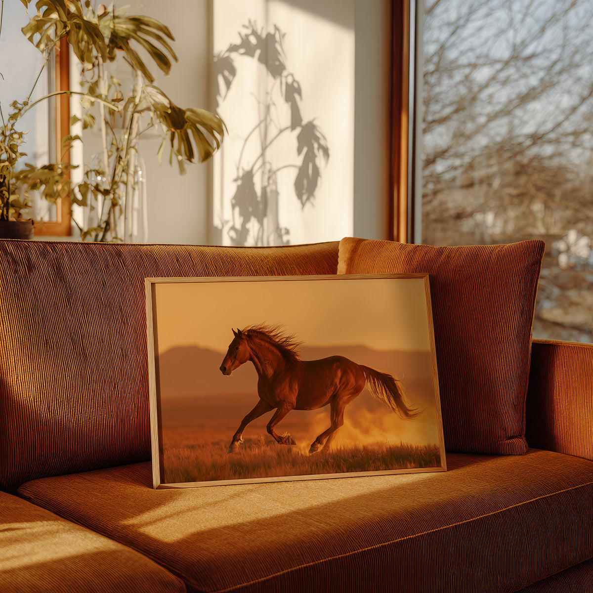 Chestnut Mustang at Golden Hour