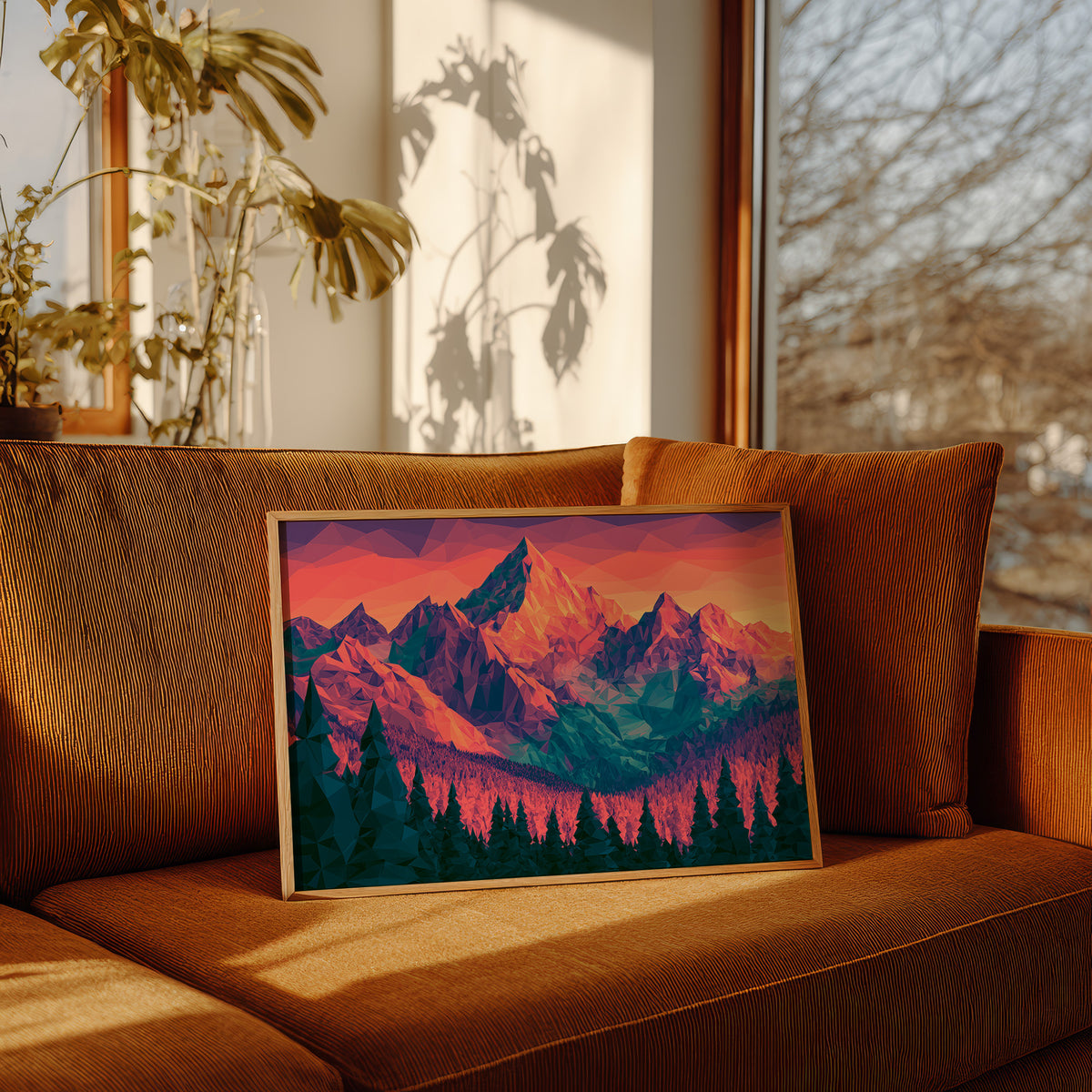 Low Poly Mountain Sunset