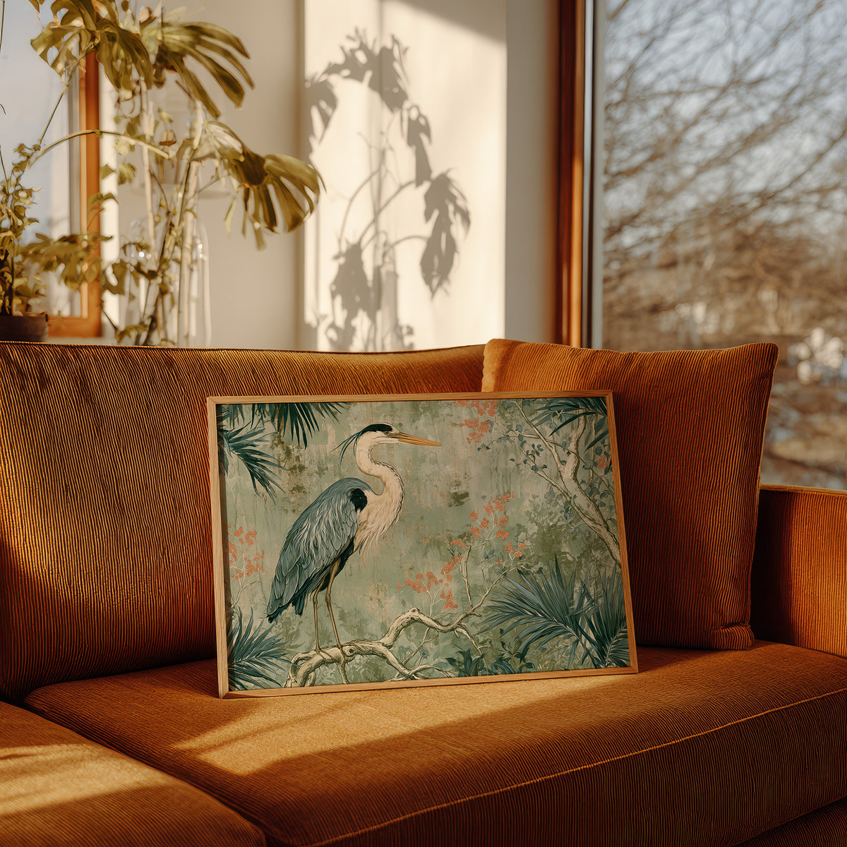 Heron Among Coral Berries