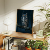 Great Horned Owl Night Portrait