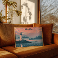Alaska Lighthouse at Dusk