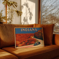 Indiana Autumn Highway Bend