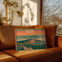 Maine Coastal Summit Sunset