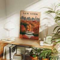 Central Park Autumn Bow Bridge