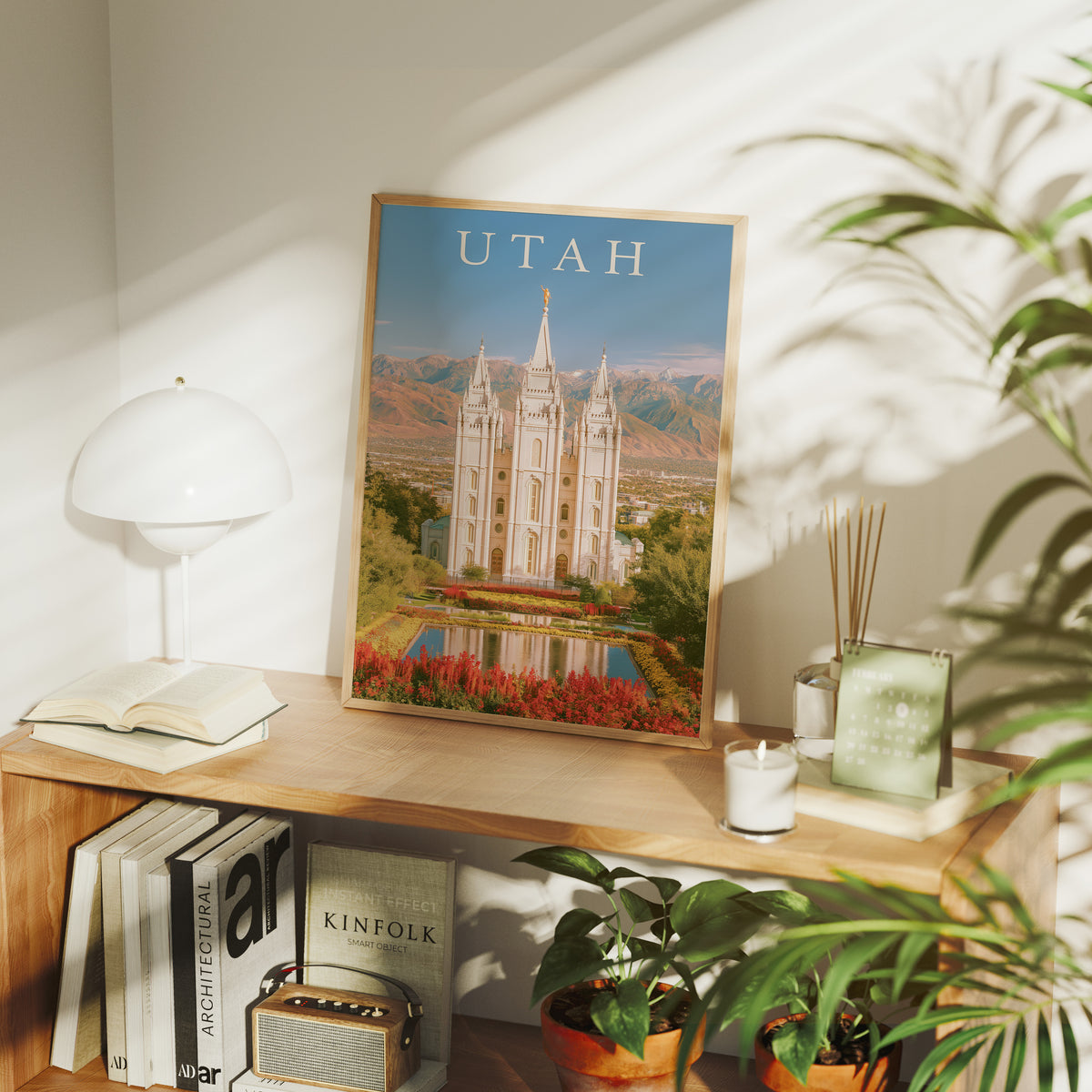 Salt Lake Temple Garden Reflection