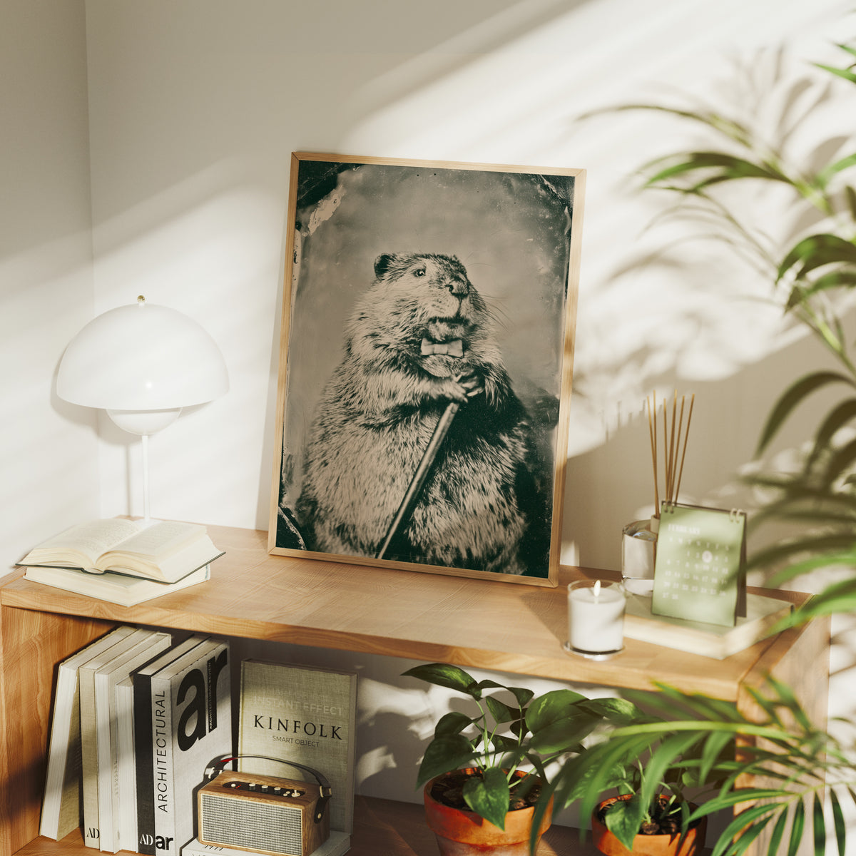 Groundhog Gentleman Tintype Portrait