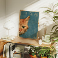 Ginger Cat Half Face Study