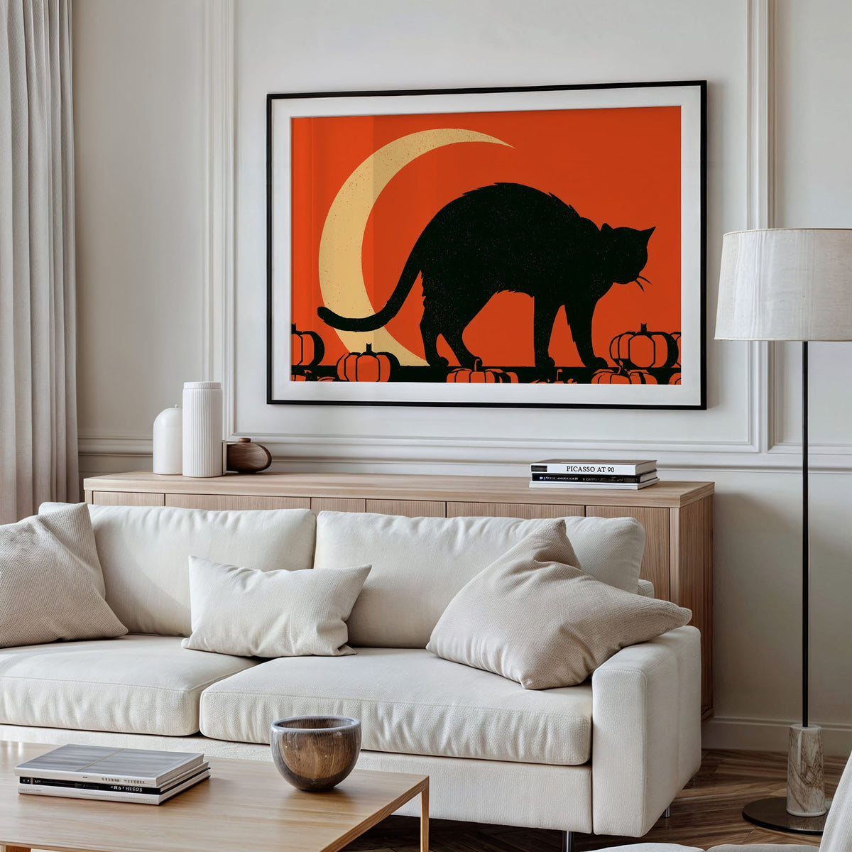 Arched Cat Crescent Moon Prowl