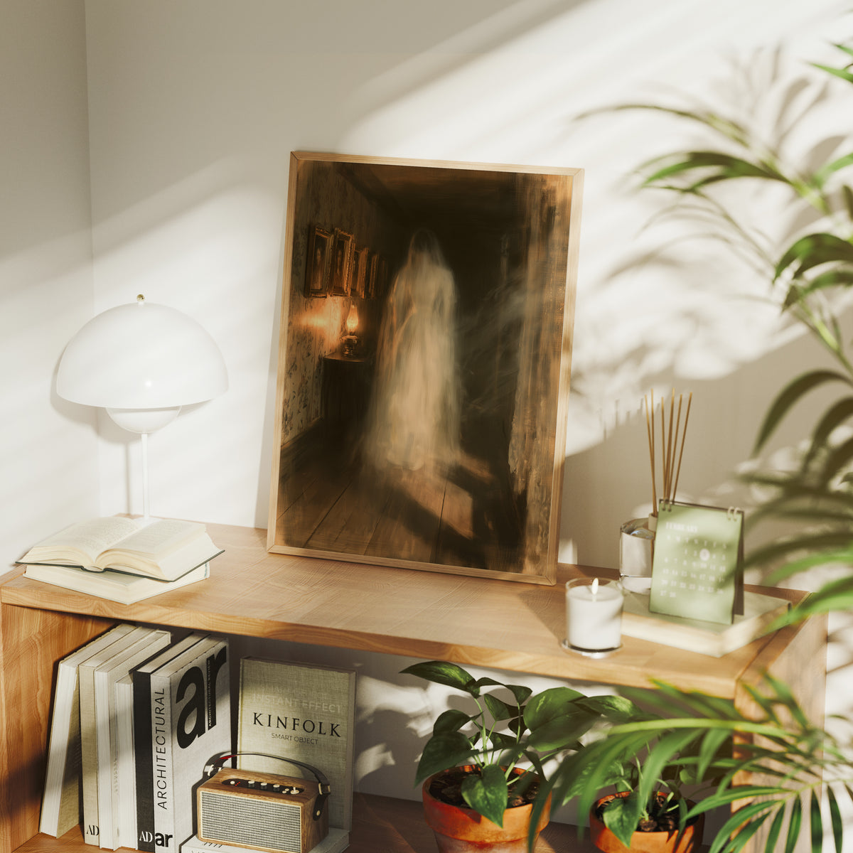 Ghostly Figure Haunted Hallway