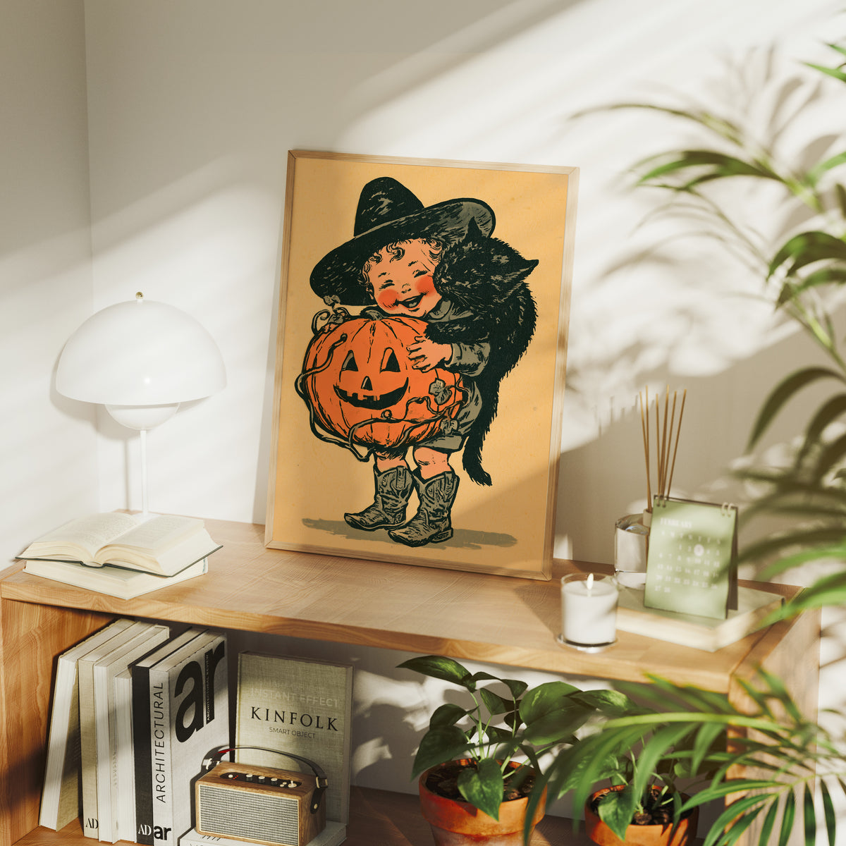 Vintage Halloween Child Pumpkin