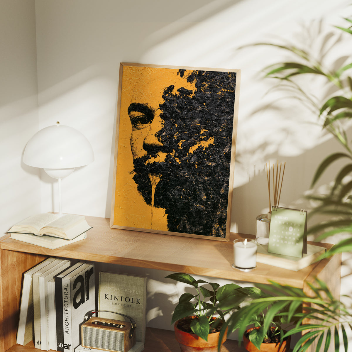 Amber Half Face Decay Art