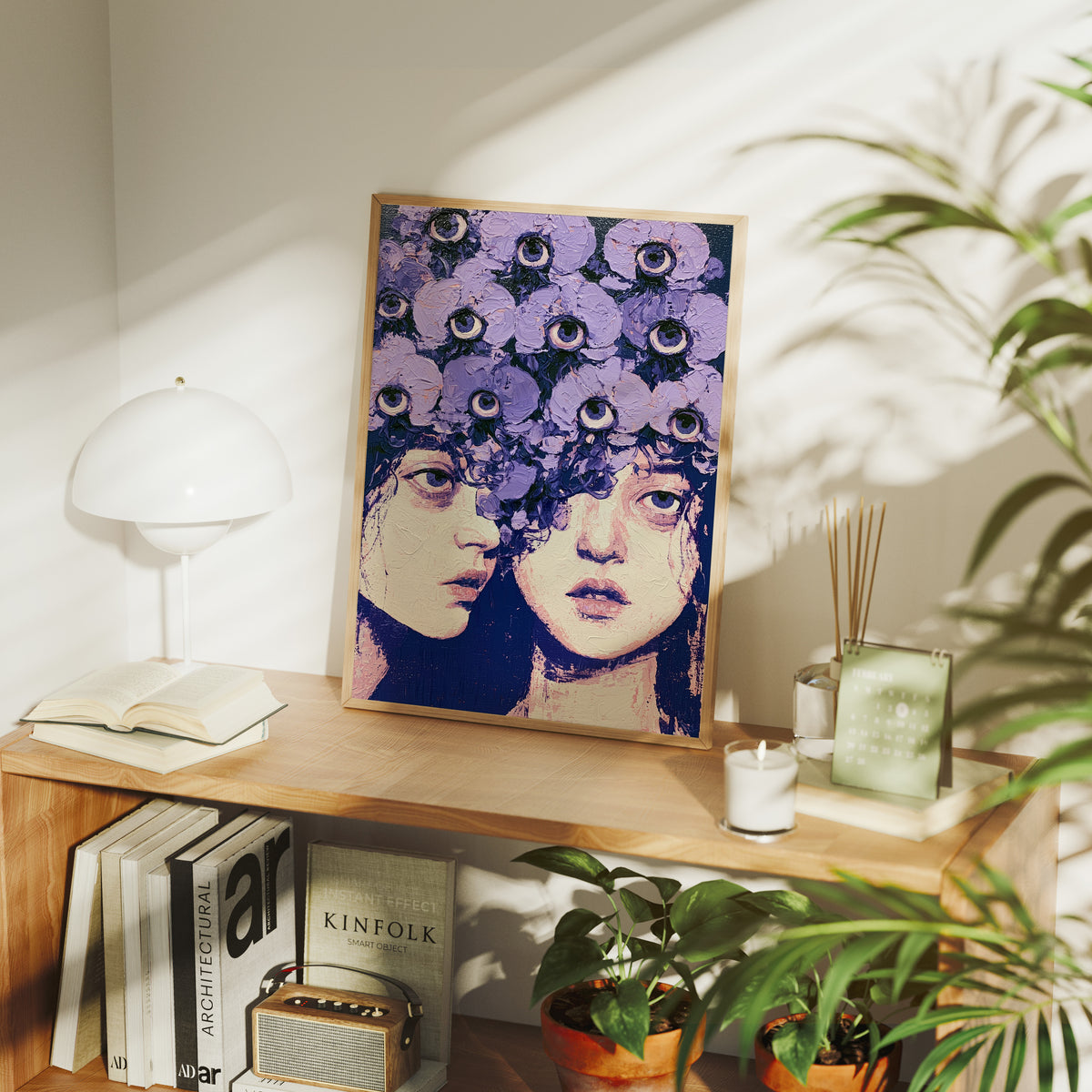 Twin Faces Violet Eye Crown