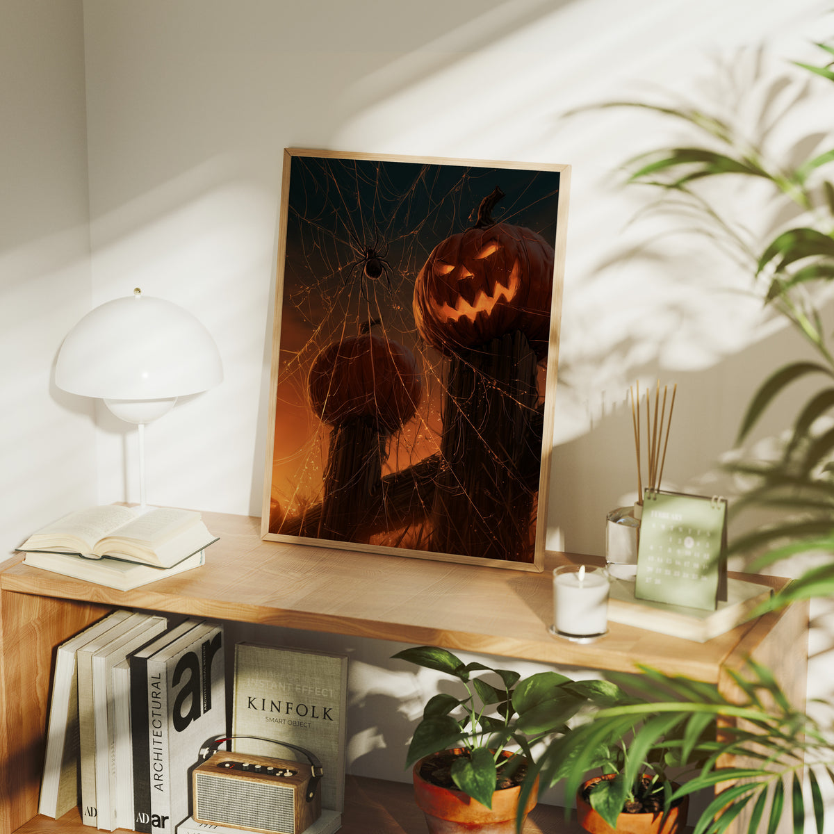 Spider's Watch Over the Jack-o'-Lanterns