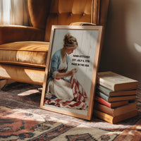 Hand-Stitched, Est. July 4, 1776
