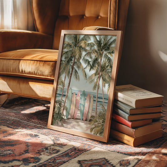 Six Boards Under Palm Shade