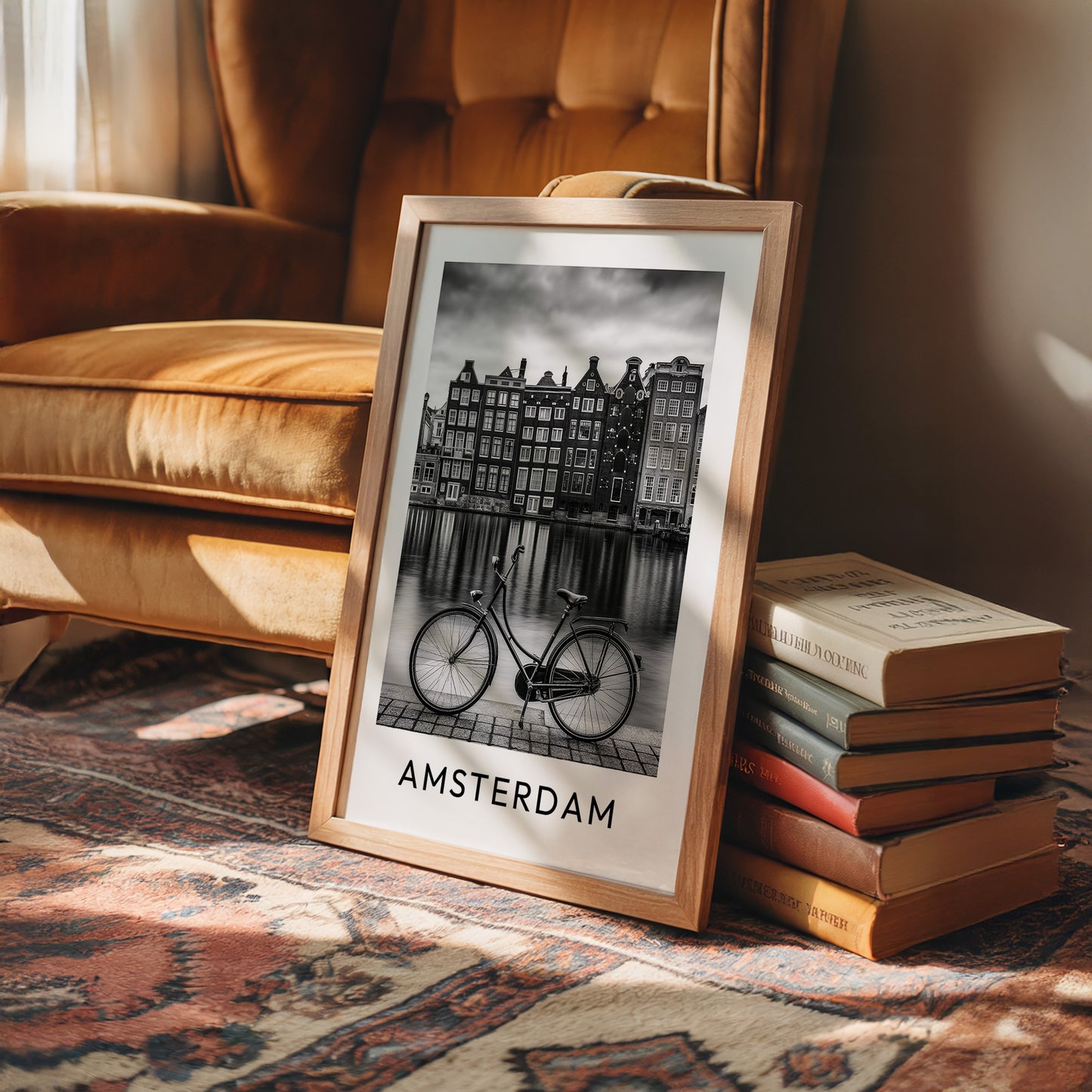 Bicycle By The Canal Houses