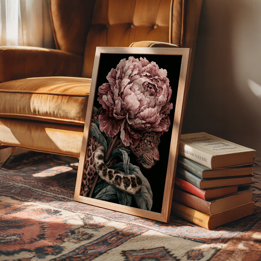 Leopard Beneath the Peony