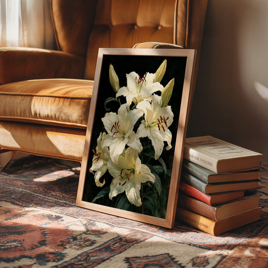 Crimson-Kissed Lilies