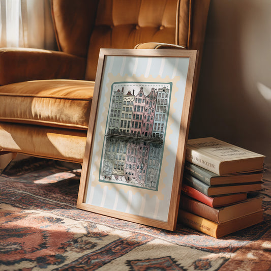 Amsterdam Gables, Stamped in Pastel