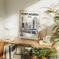 Fort Worth, Marquee Line Art