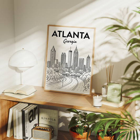 Atlanta, Highway Line Art