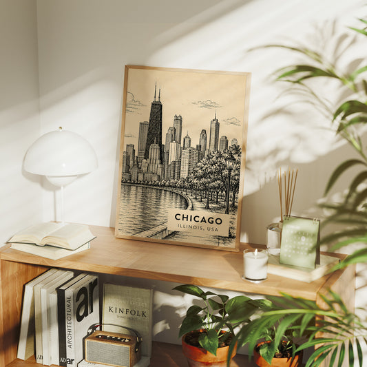 Chicago in Sepia Tones
