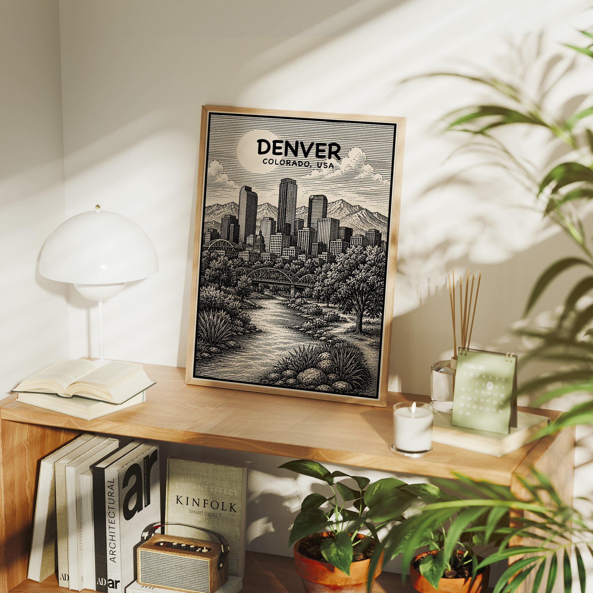Denver in Woodcut