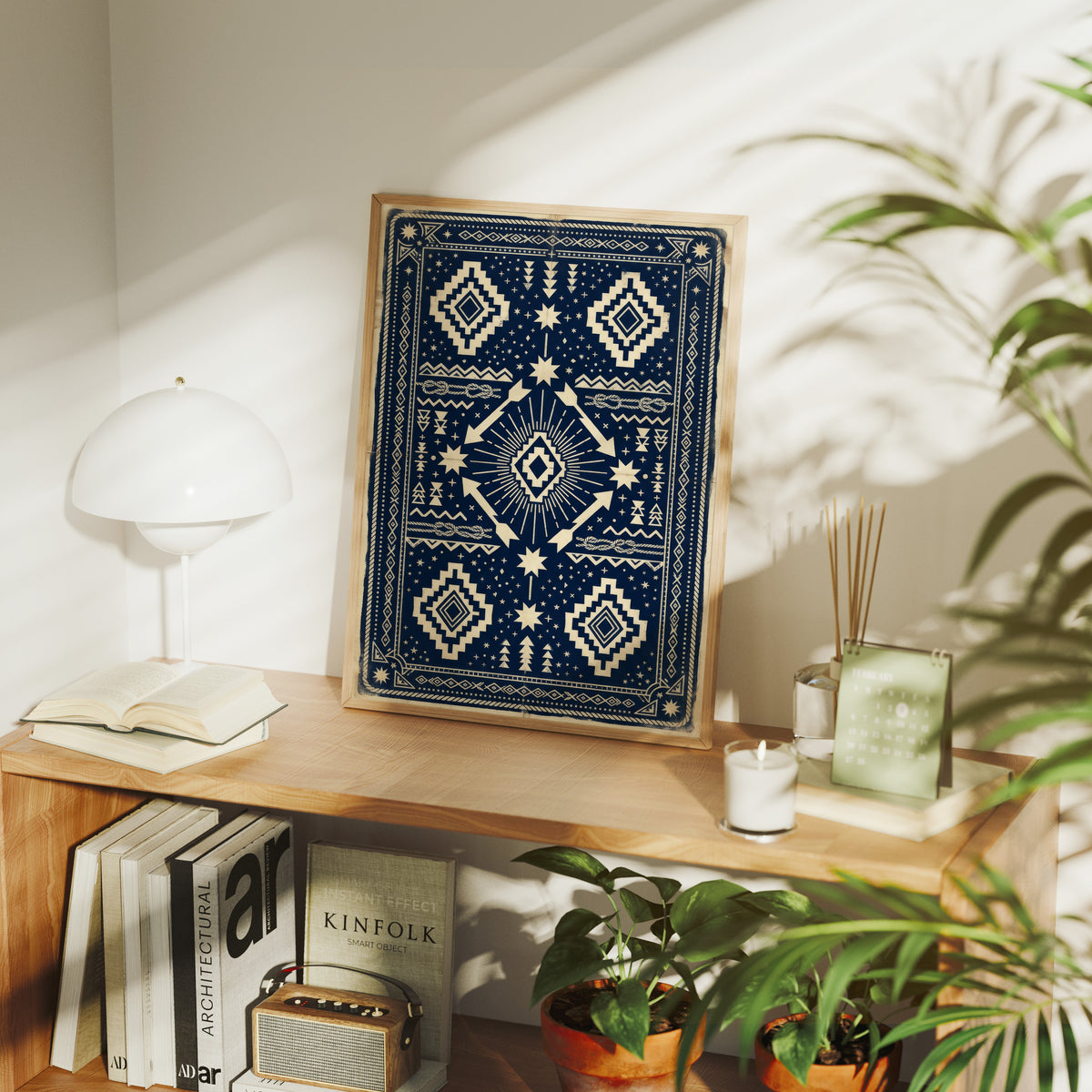 Indigo Southwestern Star Pattern