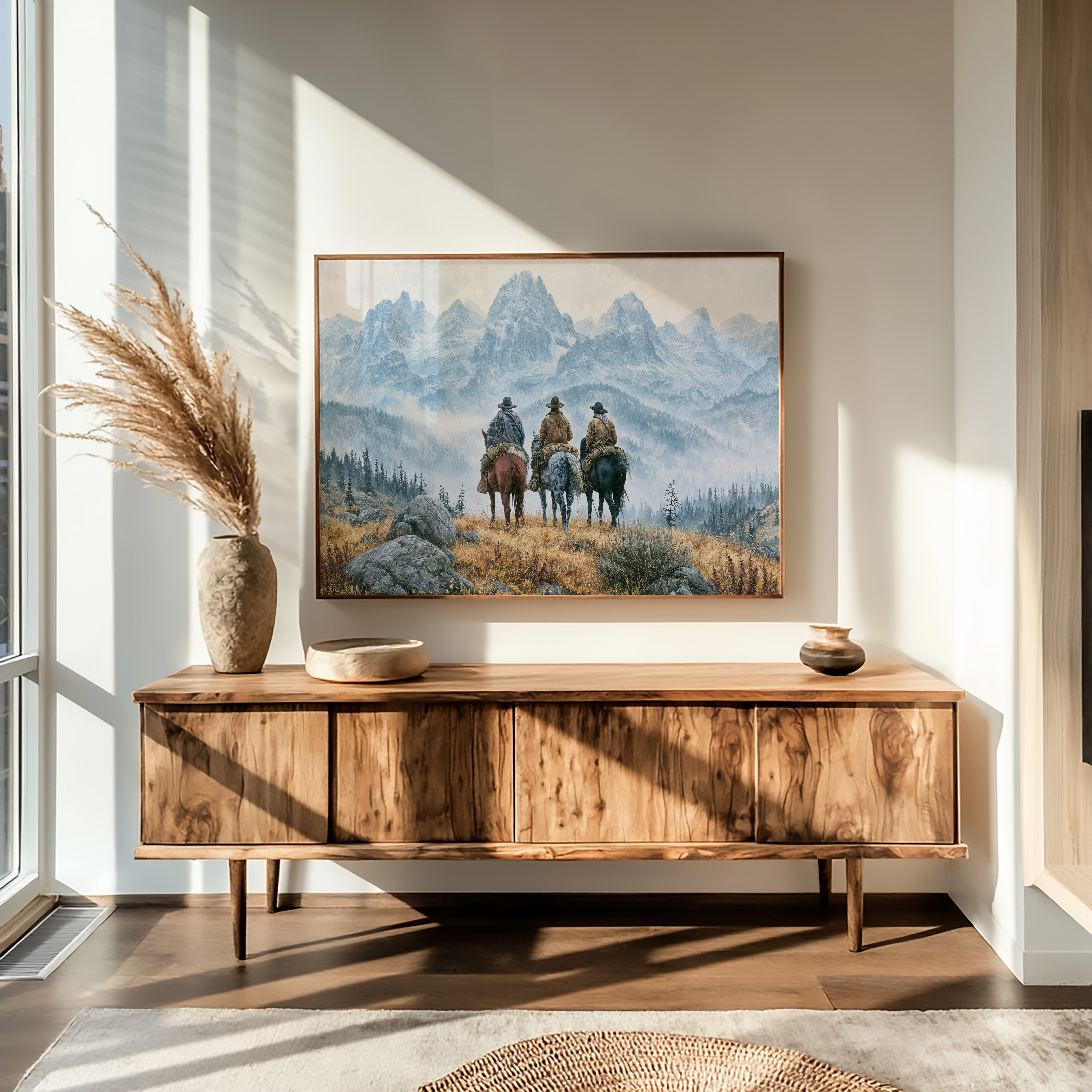 Riders at the Foot of the Tetons