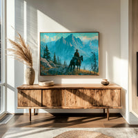 Solitary Ranger in Turquoise Peaks